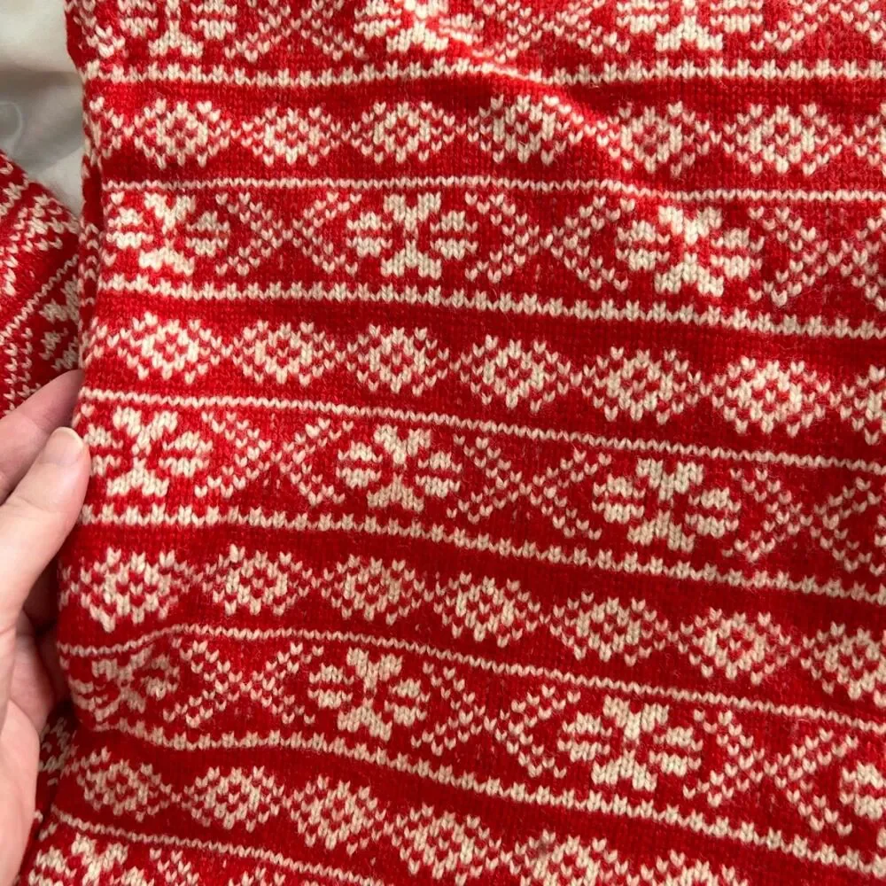 GAP Fairisle Infinity Wool Scarf Winter Holiday Knit Unisex